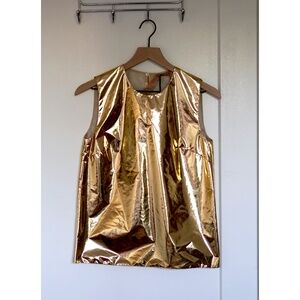 Gold metallic NO. 21 sleeveless top NWT 38(2)